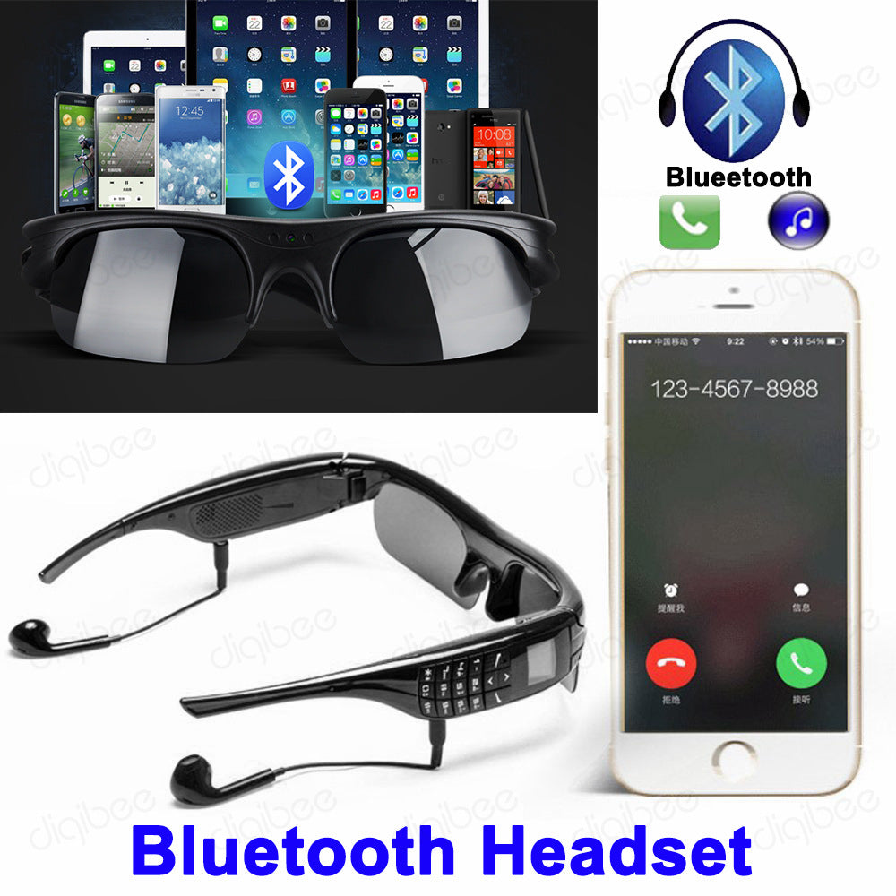 kallistii smart glasses with phone and camera featuring Bluetooth headset and keypad