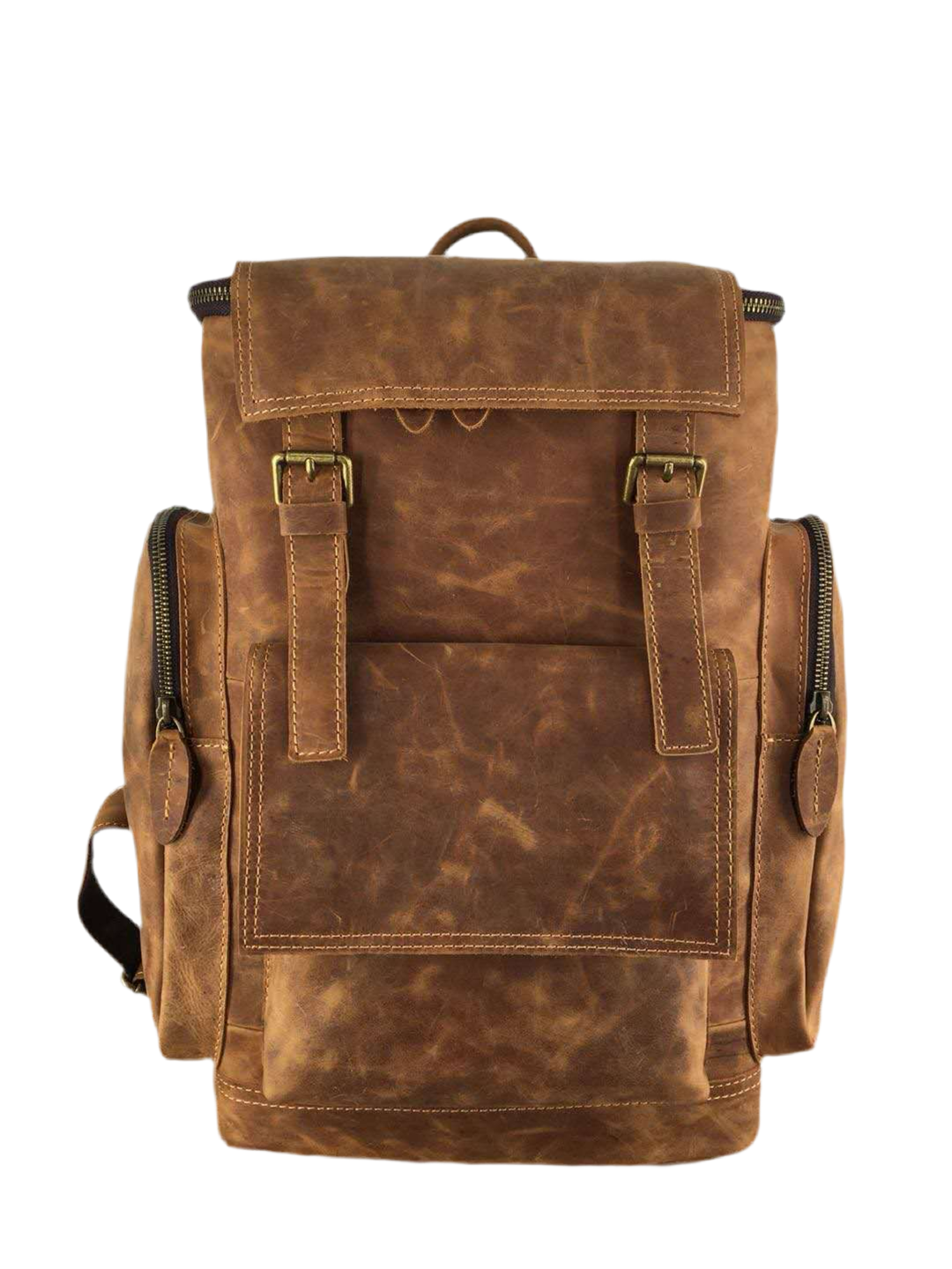 Leather Travel Backpack Large Capacity