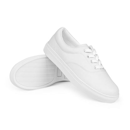 Kallistii all white stylish low top shoes for men with lace-up design and rubber sole