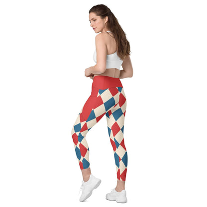 Harlequin Leggings | Bold Diamond Print