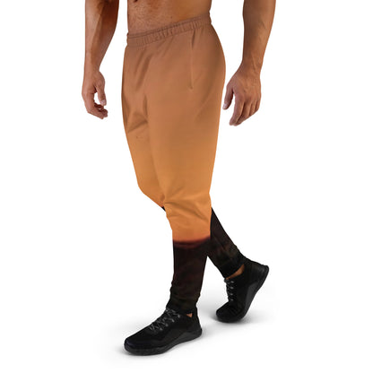 Mesa Joggers with bold design featuring gradient brown and black tones worn with black sneakers