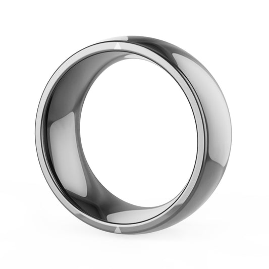 Sleek silver modern smart ring for tech lovers with smooth polished finish by kallistii