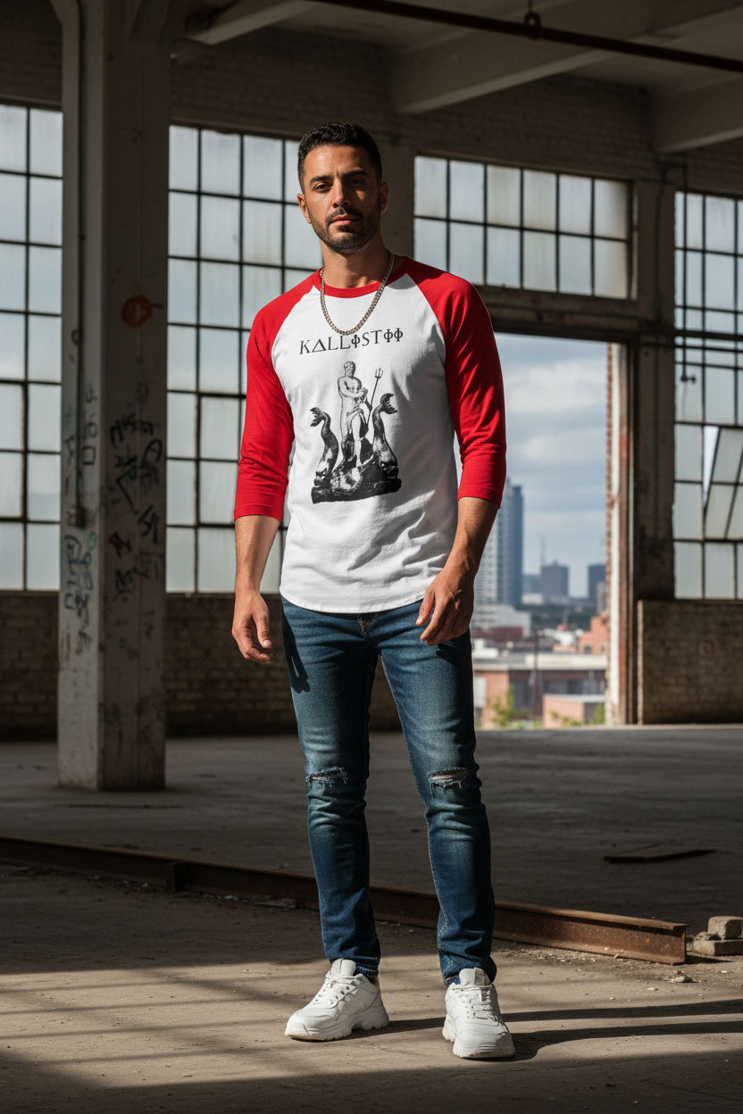 Poseidon RED Sleeves - Middle Eastern Male Model