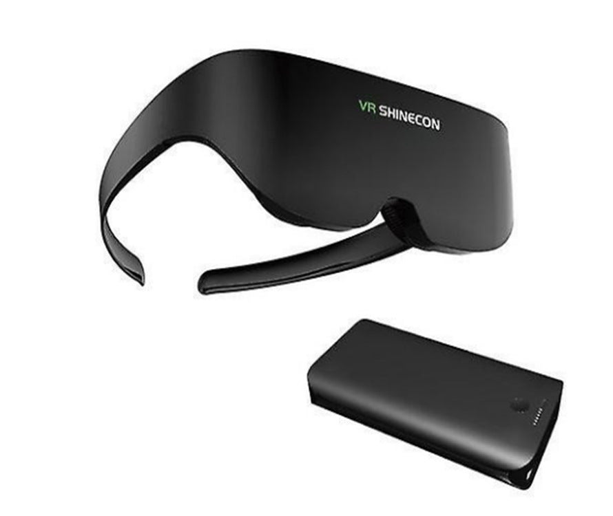 Kallistii VR SHINECON black standalone 3D VR headset with sleek design and portable controller